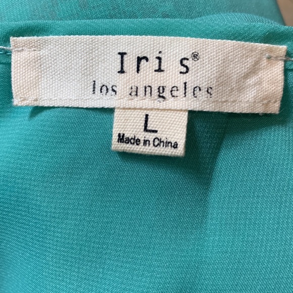 Iris Los Angeles Sheer Lace Sleeveless Blouse Size L - Picture 4 of 5